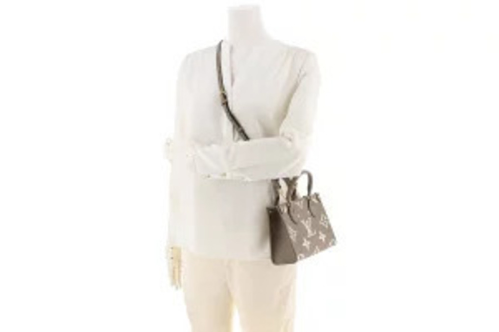 Louis Vuitton Bag OnTheGo Cream Empreinte Bicolor Tourtreille Cream